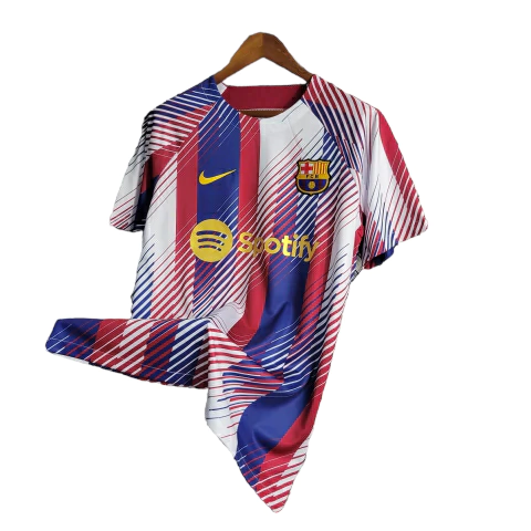 Camisa Barcelona Treino 23/24 - Torcedor Nike Masculina - Branco