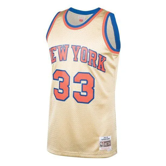 Regata Clássica mitchell E Ness New York knicks Swingman-Dourado