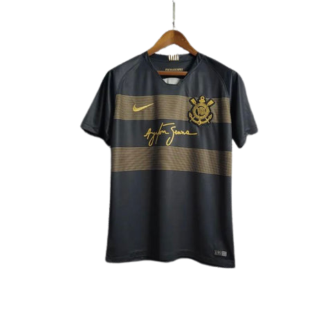 Camisa Retrô Corinthians Ed. Ayrton Senna Nike 2018/19 Masculino Preta