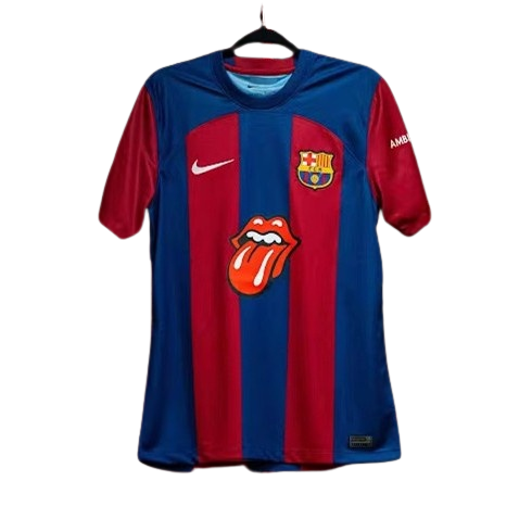 Camisa Barcelona Patrocinio Especial 23/24 - Torcedor Nike Masculina - Azul e Grená