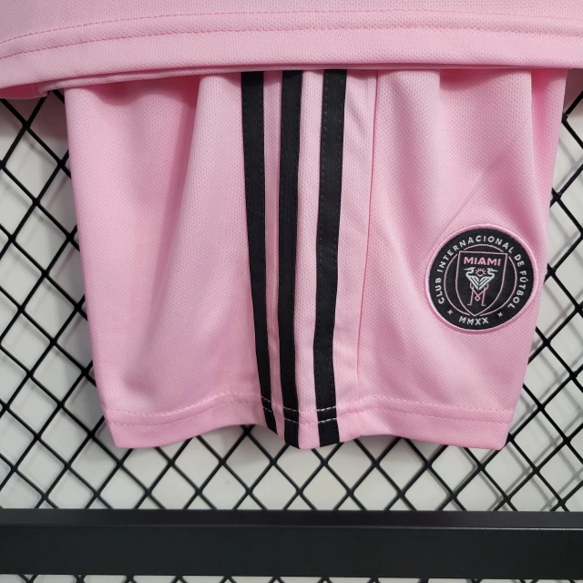 Kit Infantil Inter Miami Home 23/24 Adidas - Masculino- Rosa