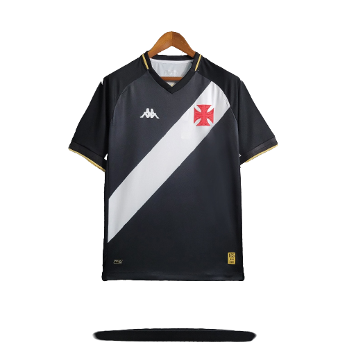 Camisa Vasco da Gama I 23/24 Torcedor Kappa Masculina - Preta