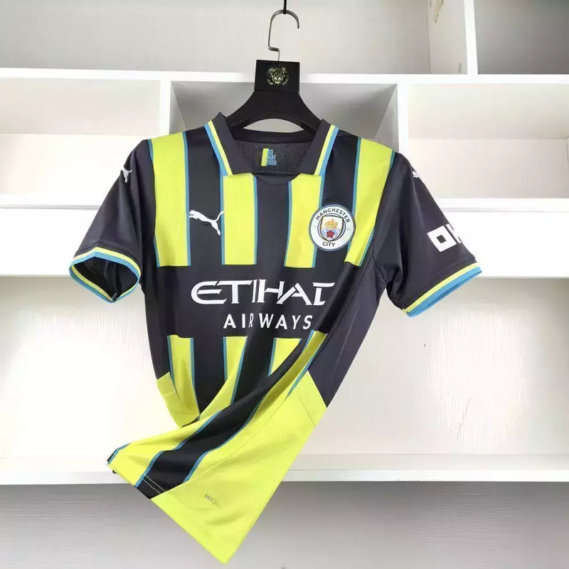 Camisa Manchester City II Away 2024/25 Torcedor Puma Masculina Azul e Verde