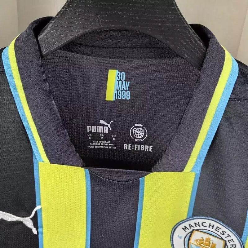 Camisa Manchester City II Away 2024/25 Torcedor Puma Masculina Azul e Verde