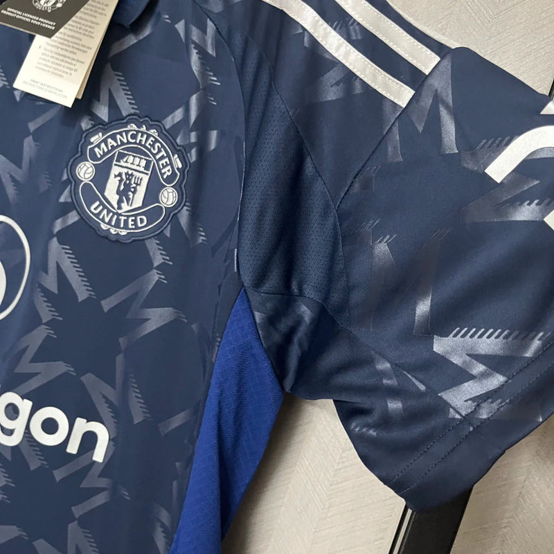 Camisa Manchester United II Away 2024/25 Torcedor Masculina Azul