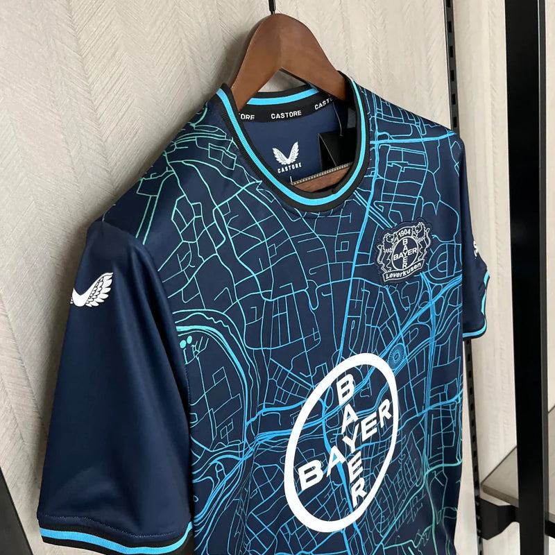 Camisa Bayer Leverkusen II Torcedor 2024/25 Masculino Azul Escuro