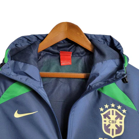 Jaqueta Corta-Vento Brasil 23/24 Masculino Nike - Azul