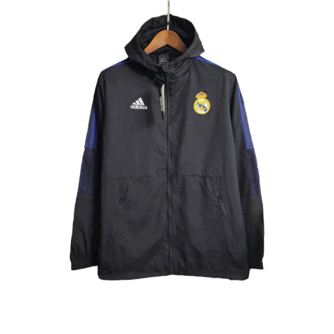 Jaqueta Corta-Vento Real Madrid 23/24 Masculino Adidas - Preto