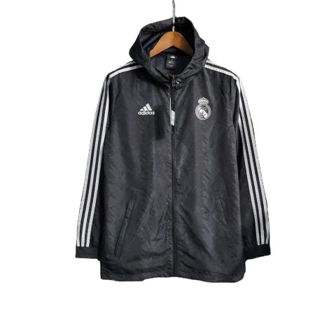 Jaqueta Corta-Vento Real Madrid 23/24 Masculino Adidas - Preto