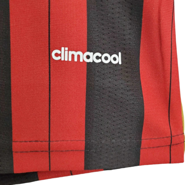 Camisa Retrô Milan I Home Adidas 2013/14 Masculino Vermelho e Preto