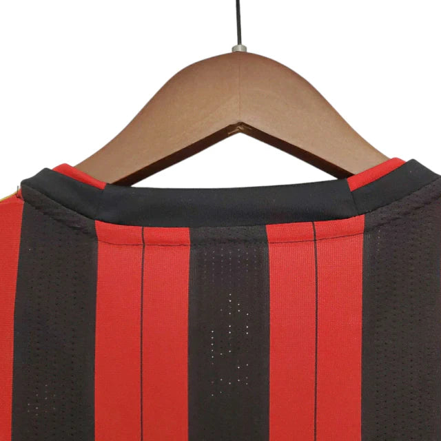 Camisa Retrô Milan I Home Adidas 2013/14 Masculino Vermelho e Preto