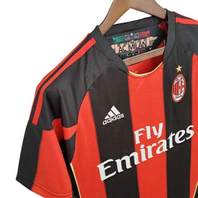 Camisa Milan Retrô 2010/2011 Vermelha e Preta - Adidas