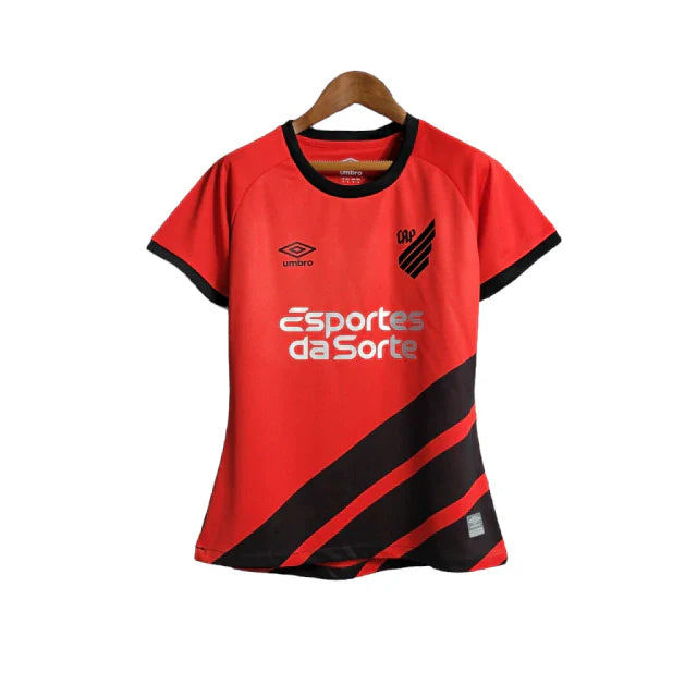 Camisa Athletico Paranaense I 23/24 - Feminina Umbro - Vermelho e Preto