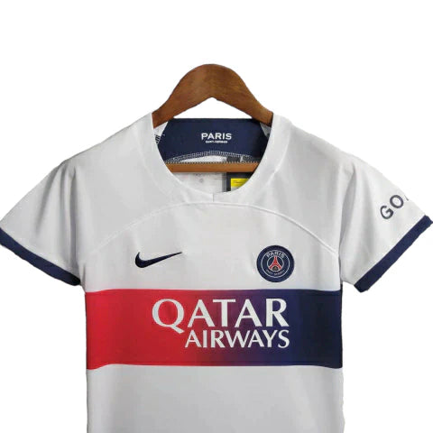 Kit Infantil PSG Away 23/24 - Nike - Branco