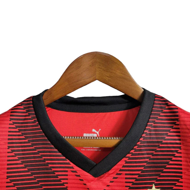 Kit Infantil Milan Home 23/24 - Puma - Vermelho e Preto