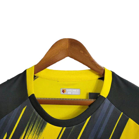 Camisa Watford Home 23/24 - Torcedor Kelme Masculina - Amarelo e Preto