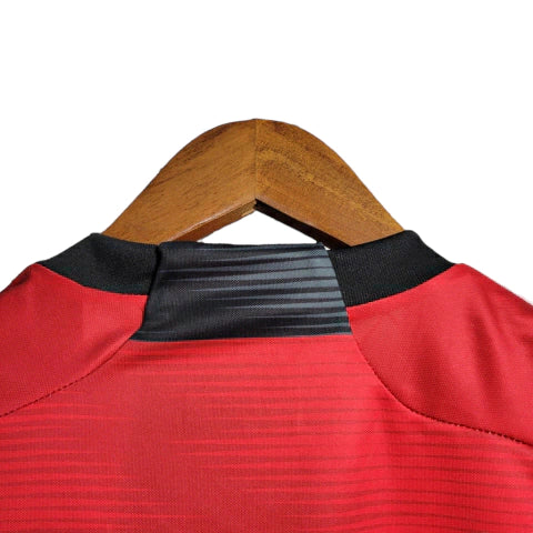 Camisa Flamengo I Regata Adidas Torcedor 23/24 Masculino Vermelho e Preto