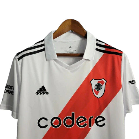 Camisa River Plate Home 22/23 Torcedor Adidas Masculina - Vermelho, Branco e Preto