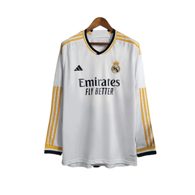 Camisa I Adidas Real Madrid 23/24 - Manga Longa