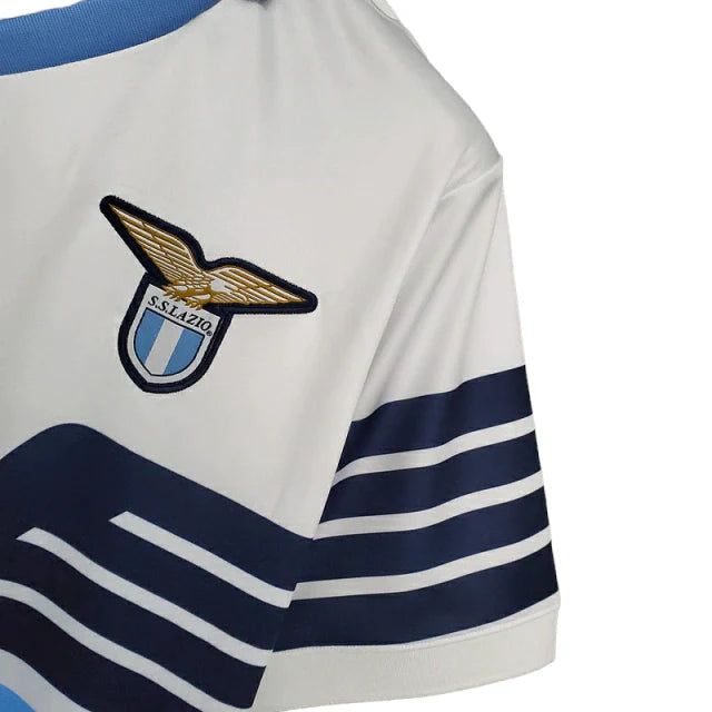 Camisa Retrô Lazio Macron 2018/19 Masculino Branco e Azul