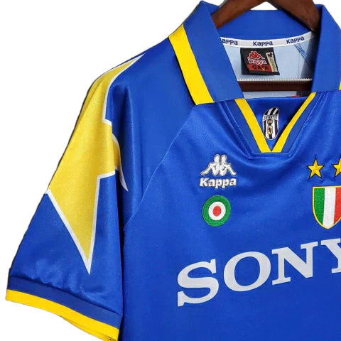 Camisa Juventus Retrô 1995/1997 Azul e Amarela - Kappa