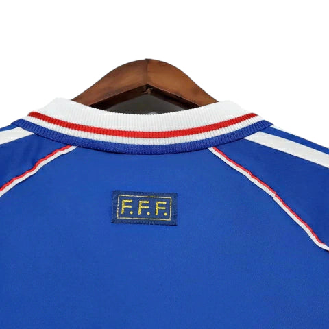 Camisa Retrô França I Home Adidas 1998/99 Masculino Azul