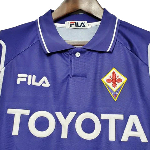 Camisa Retrô Fiorentina Fila 1999/2000 Masculino Roxa e Branca