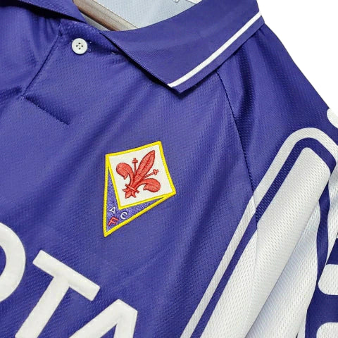 Camisa Retrô Fiorentina Fila 1999/2000 Masculino Roxa e Branca