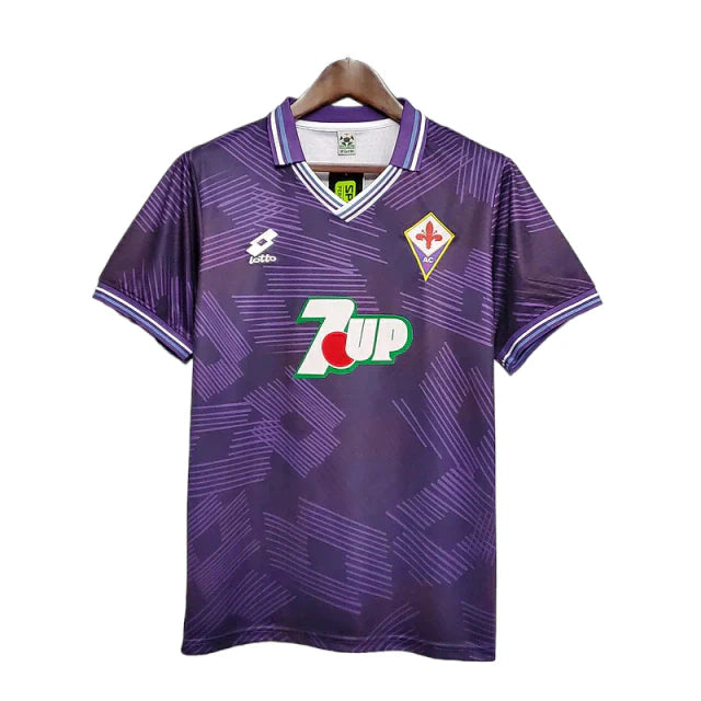 Camisa Retrô Fiorentina Lotto 1992/93 Masculino Roxa