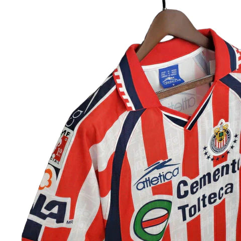 Camisa Chivas Retrô 1999/2000 Vermelha e Branca - Atletica