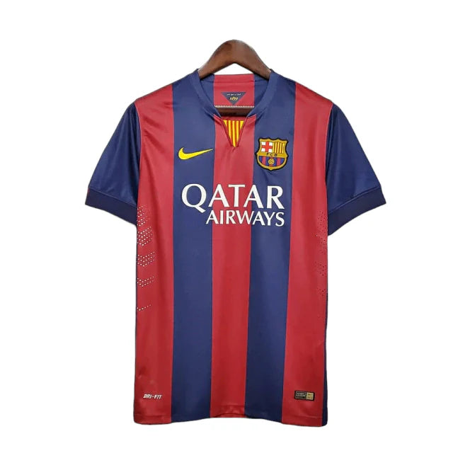 Camisa Retro Barcelona I Home Nike 2014/15 Masculino Azul e Grená 14/15