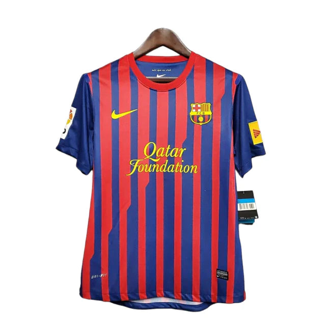 Camisa Retrô Barcelona NIke 2011/12 Masculino Azul e Grená