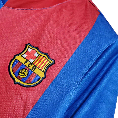 Camisa Barcelona Retrô 2006/2007 Azul e Grená - Nike