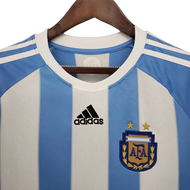 Camisa Retrô Argentina Adidas 2010/11 Azul e Branco