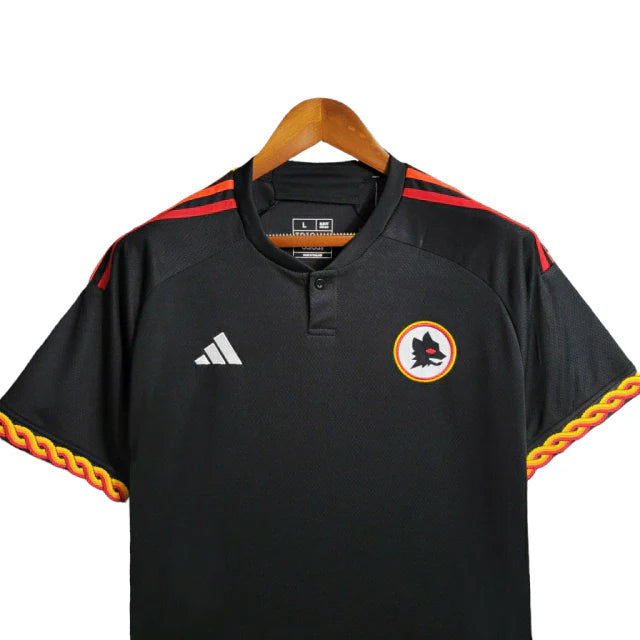 Camisa Roma III Third Adidas Torcedor 2023/24 Masculino Preta