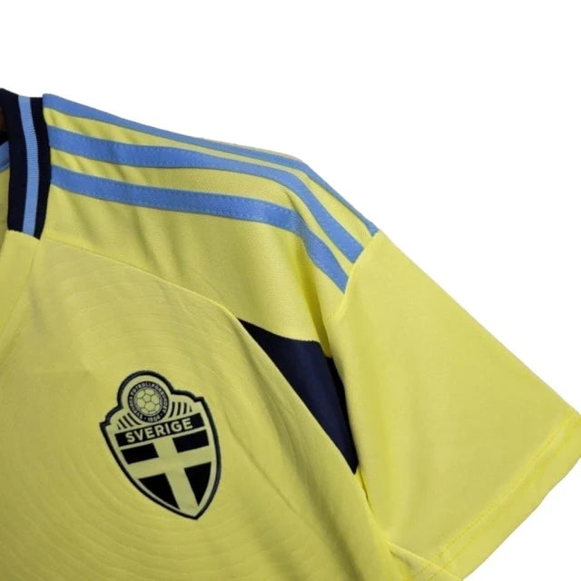 Camisa Suécia I Home 2024/25 Adidas Torcedor Masculino Amarelo